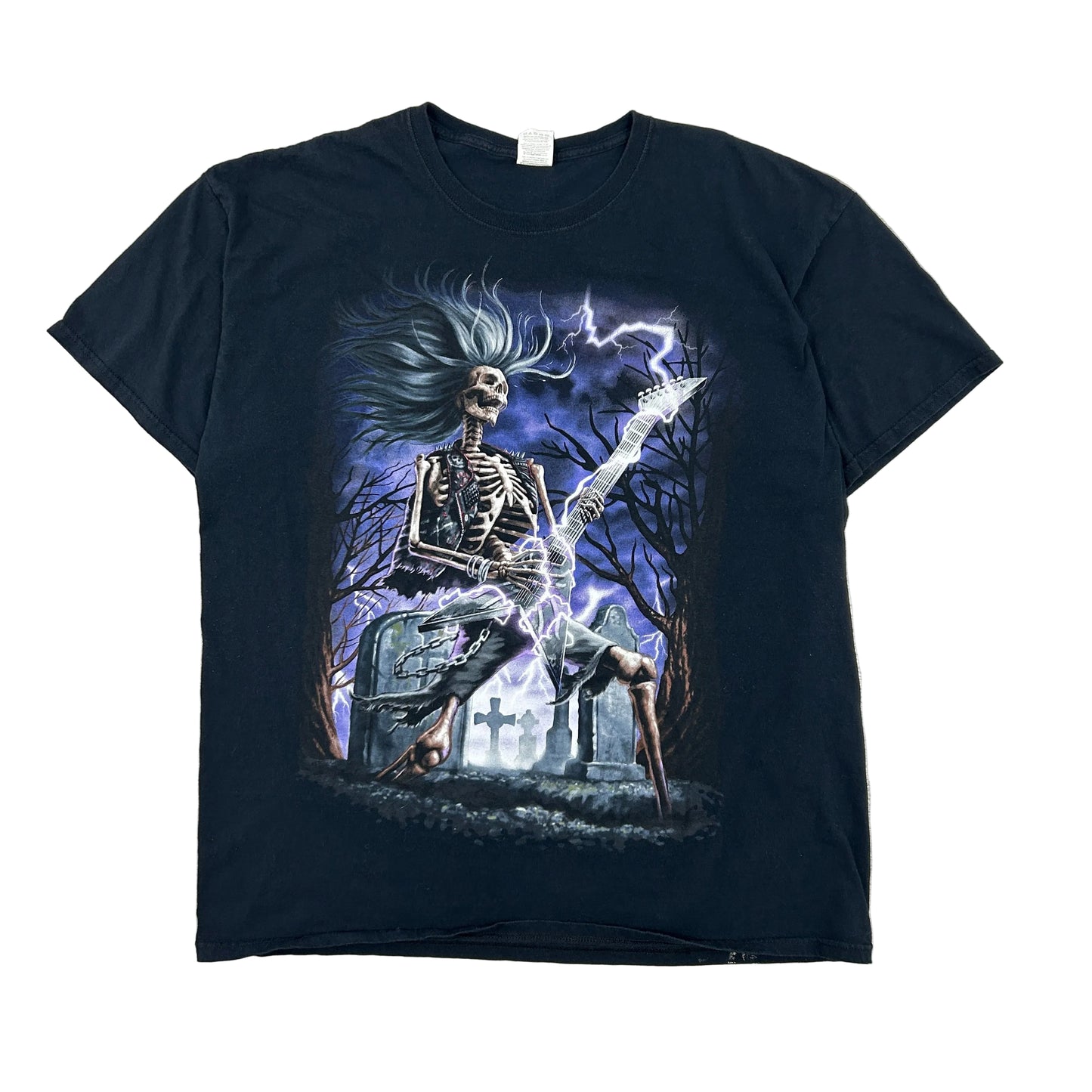 Y2k Skeleton Guitar Tee
