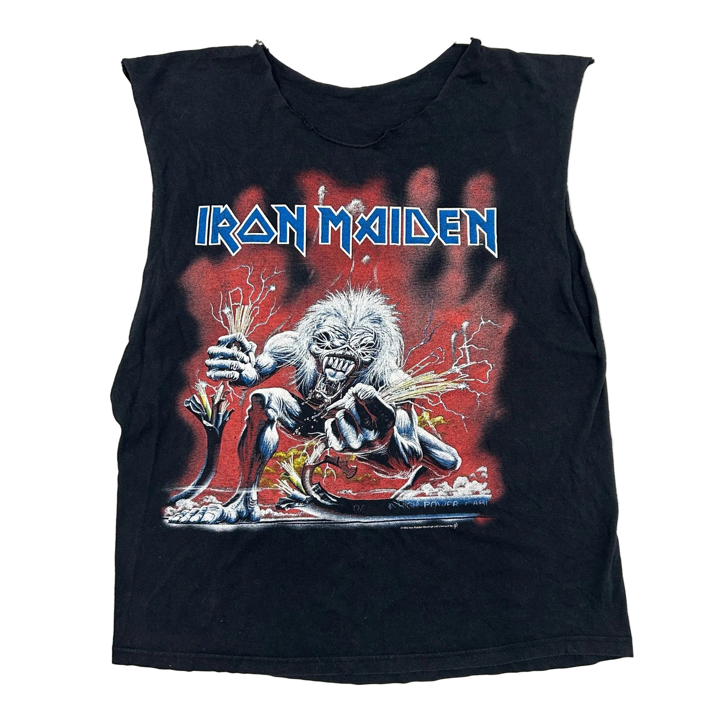 Vintage 90s Iron Maiden Cut Off Tee