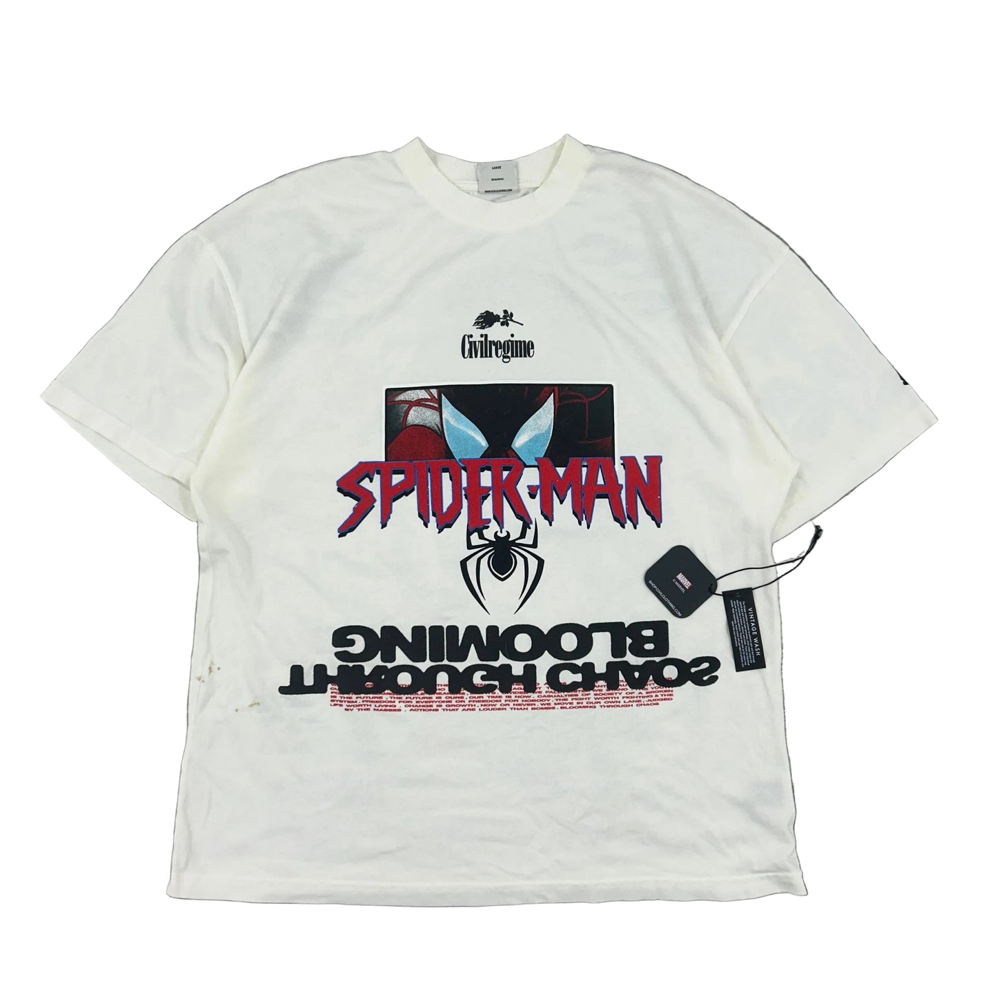 Civil Regime X Marvel Spider-Man Crawling Through Chaos Tee