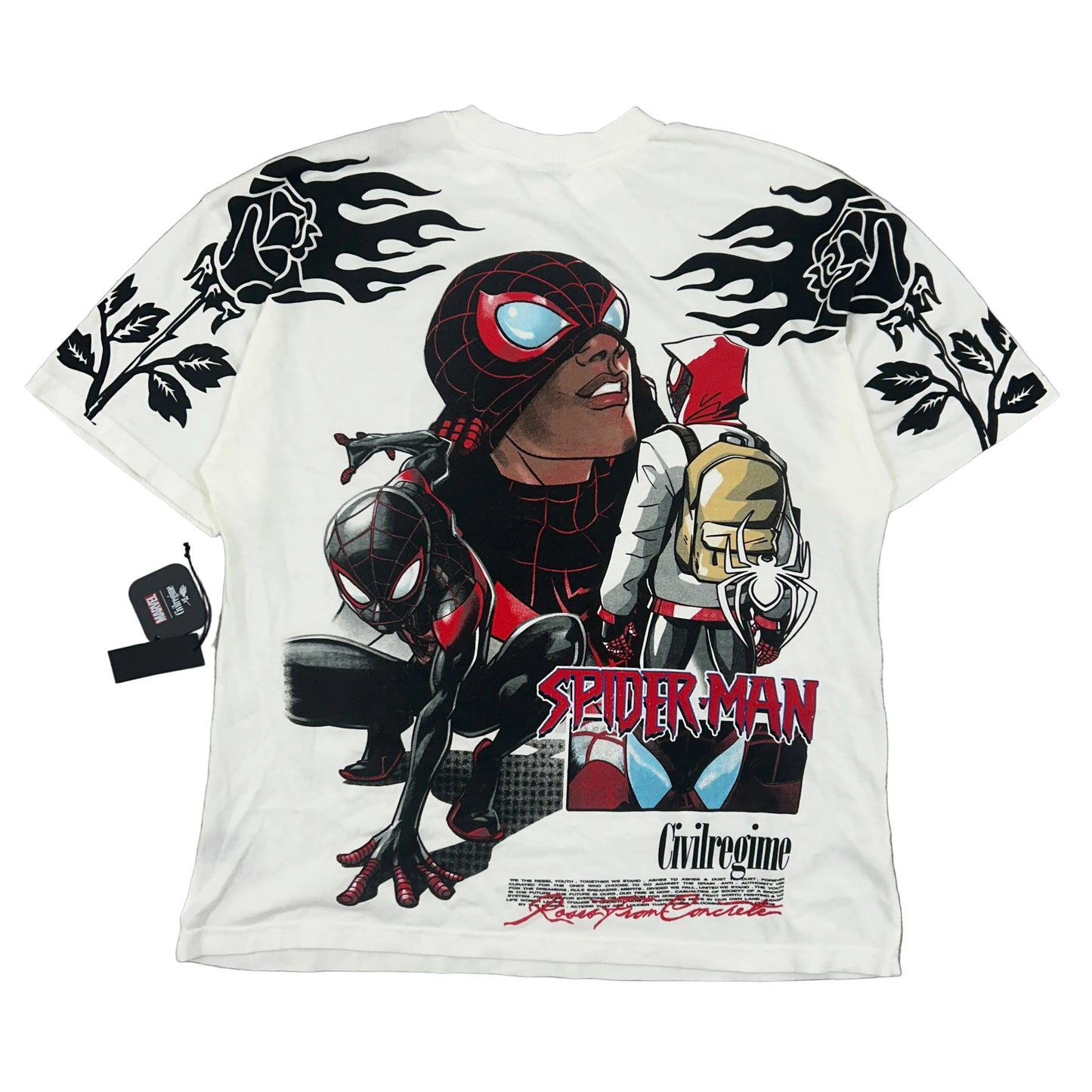 Civil Regime X Marvel Spider-Man Crawling Through Chaos Tee