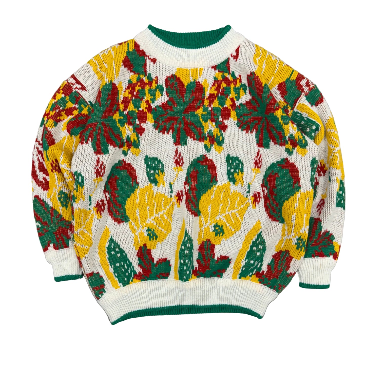 Knitted Green Yellow Sweater