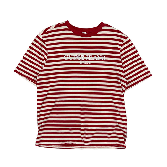 Guess Originals ASAP Rocky Red White Stripe Crewneck Tee