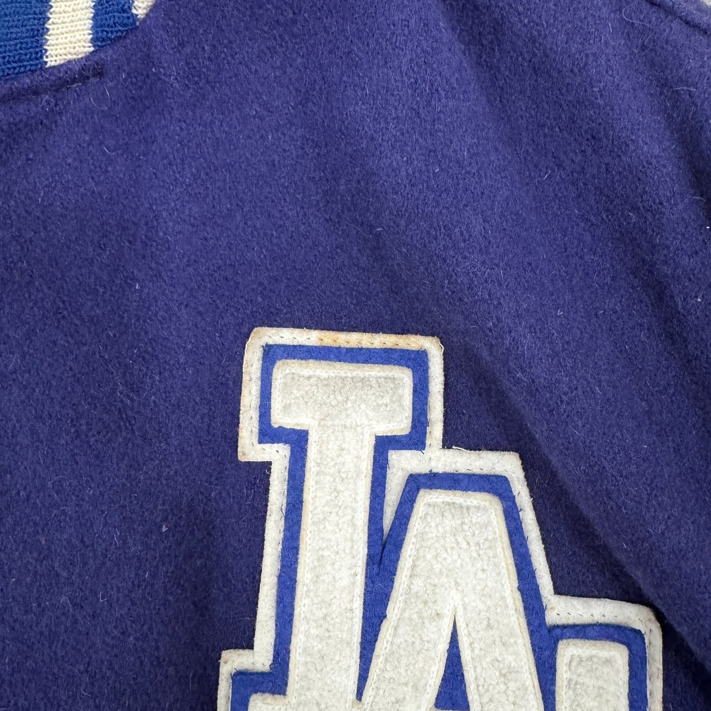 Vtg DeLONG L.A. DODGERS Parade Double Sided Letterman Jacket