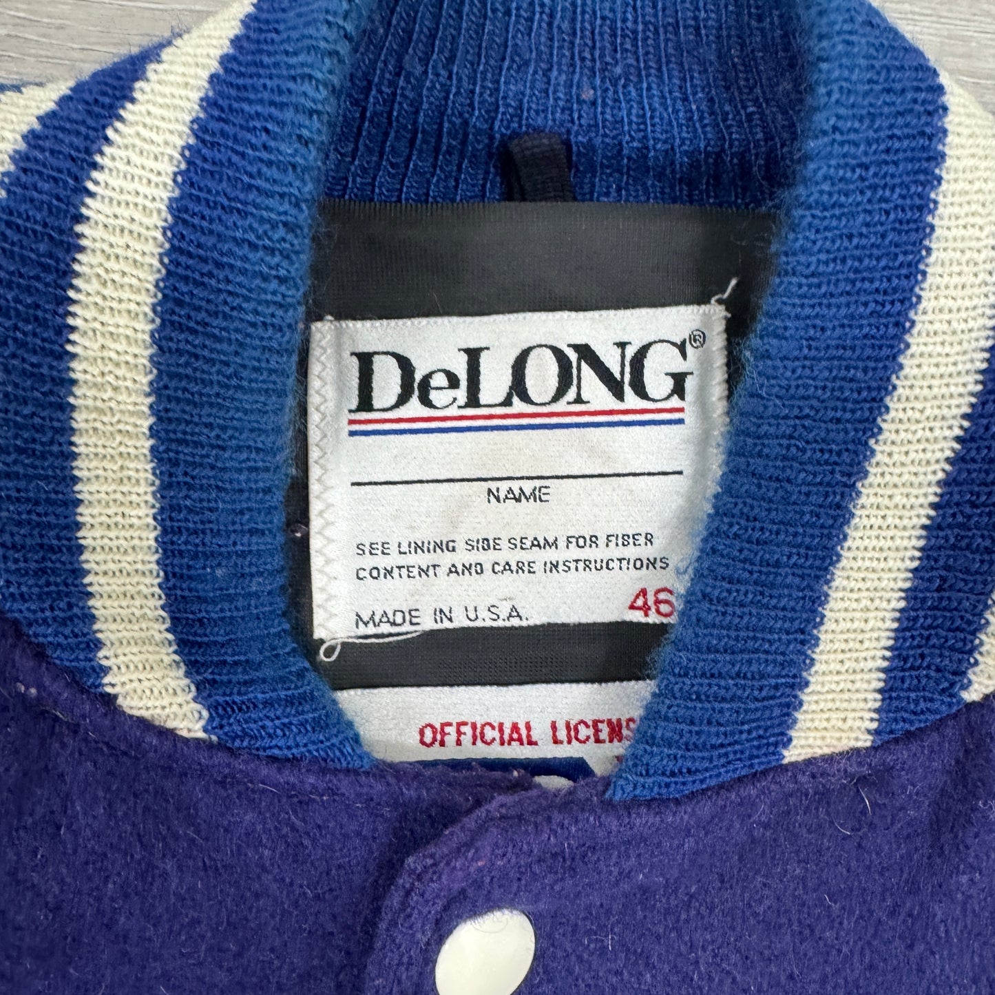 Vtg DeLONG L.A. DODGERS Parade Double Sided Letterman Jacket